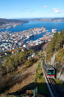 View from Floyen overlooking Bergen