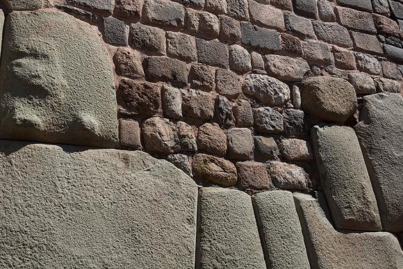 Spanish stonework on top of Incan stonework, Cusco