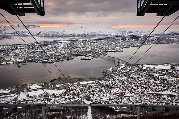 Cable car overlooking Tromso
