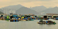 Port Sok Kwu Wan with Hong Kong Island in the distance
