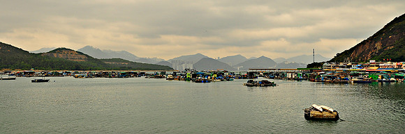 Port Sok Kwu Wan with Hong Kong Island in the distance