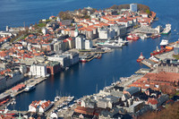 View from Floyen overlooking Bergen